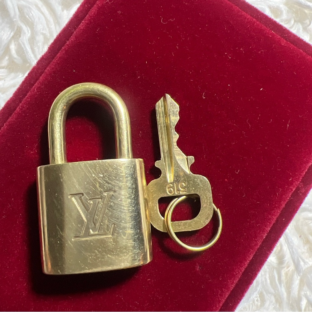 Louis Vuitton Gold Padlock with Key